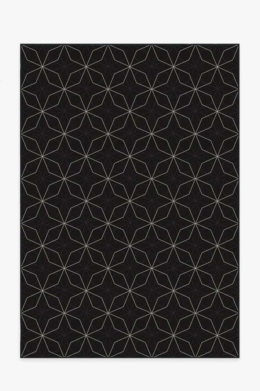 8 10 Black And White Rugs * | Buy Ruggable Geometrix Black Rug