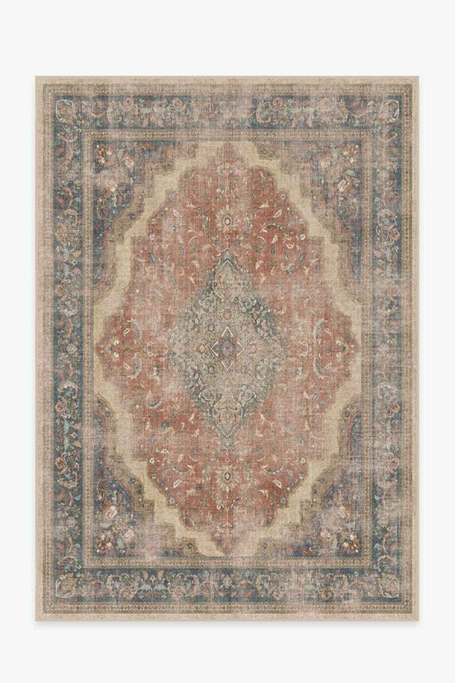 8 10 Red Area Rugs * | Promo Ruggable Adeline Antique Red Rug