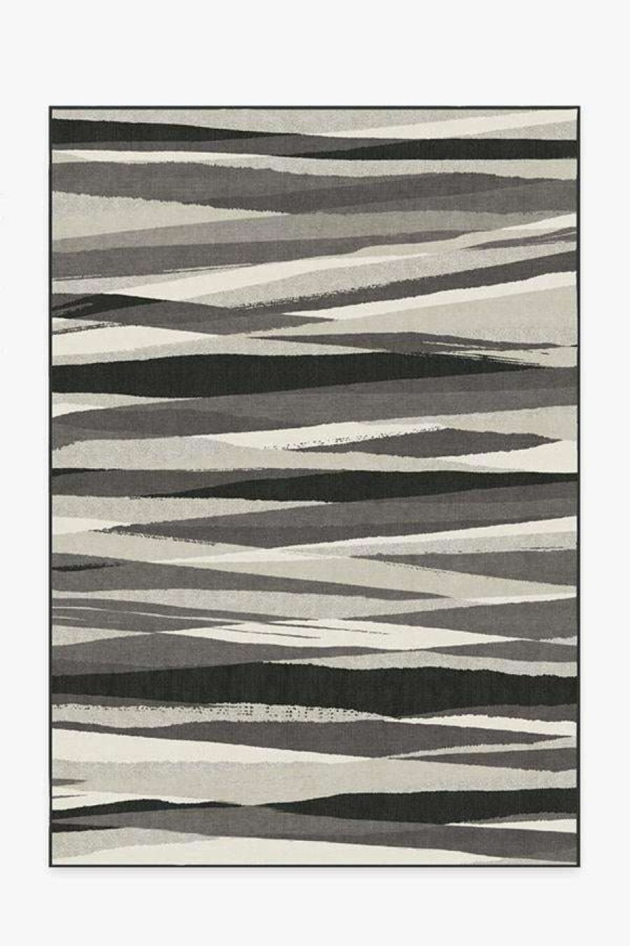 8 10 Black And White Rugs * | Budget Ruggable Meridian Smoke Rug