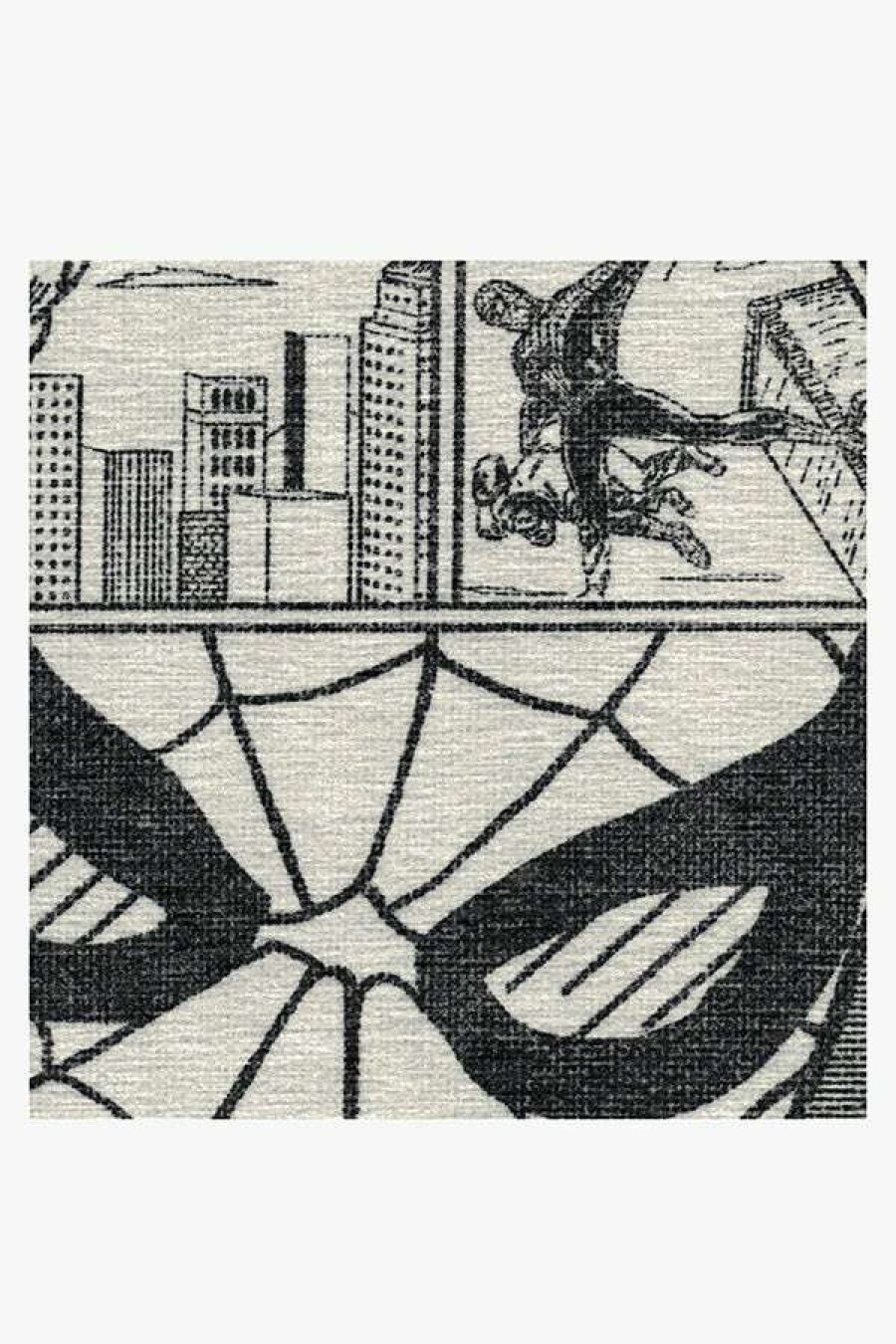 8 10 Black And White Rugs * | New Ruggable Spidey-Sense Ink Black Rug