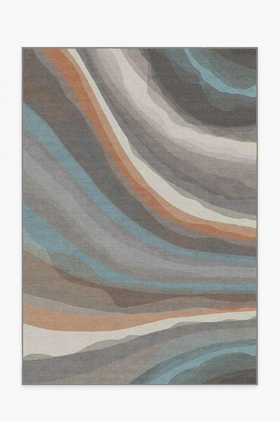 Abstract Rugs * | Outlet Ruggable Watercolor Waves Sandstone Rug