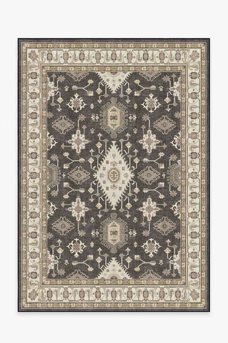 6 9 Outdoor Rugs * | Hot Sale Ruggable Outdoor Ranier Dark Wood Rug