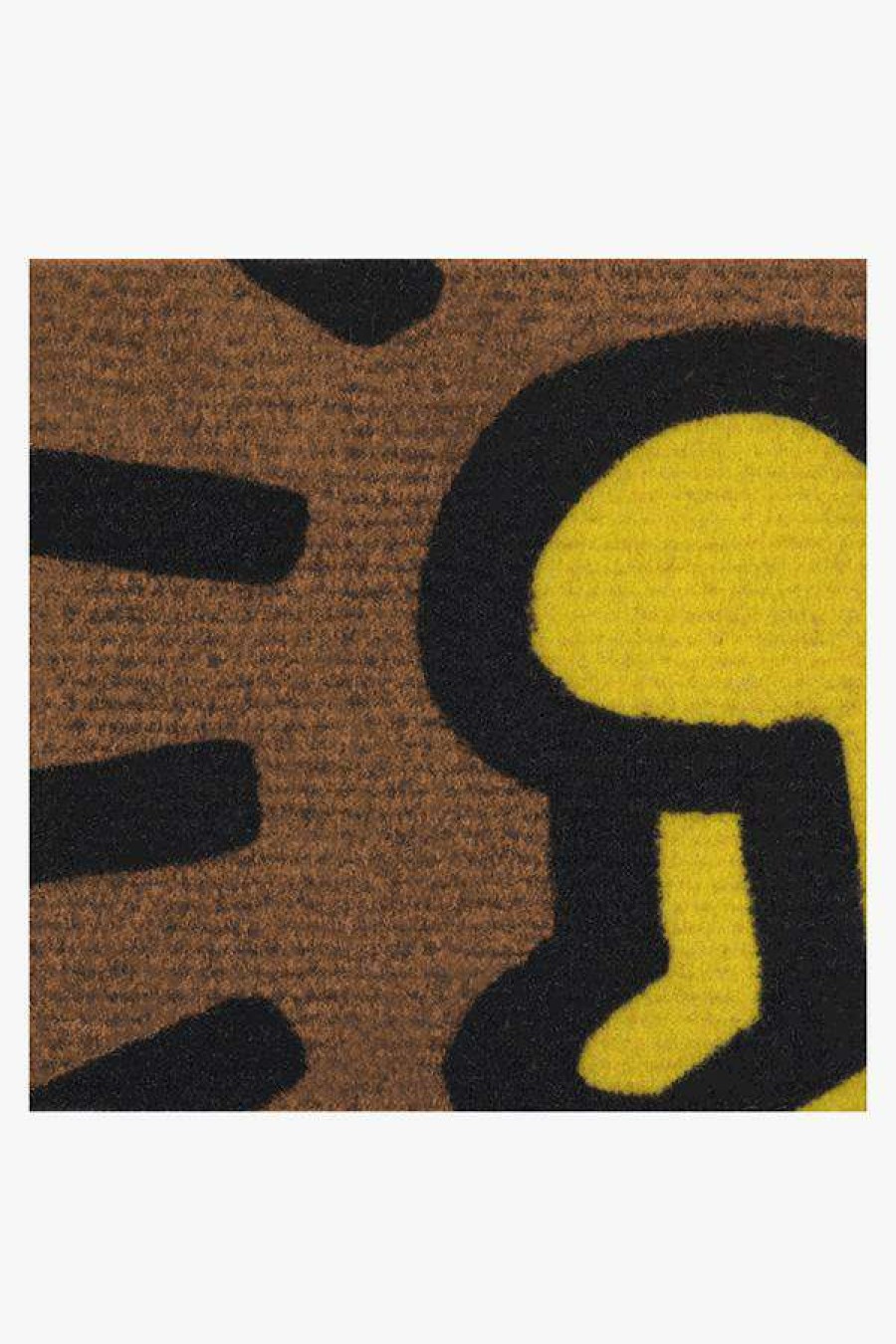 Abstract Rugs * | Wholesale Ruggable Keith Haring Radiant Baby Yellow Doormat