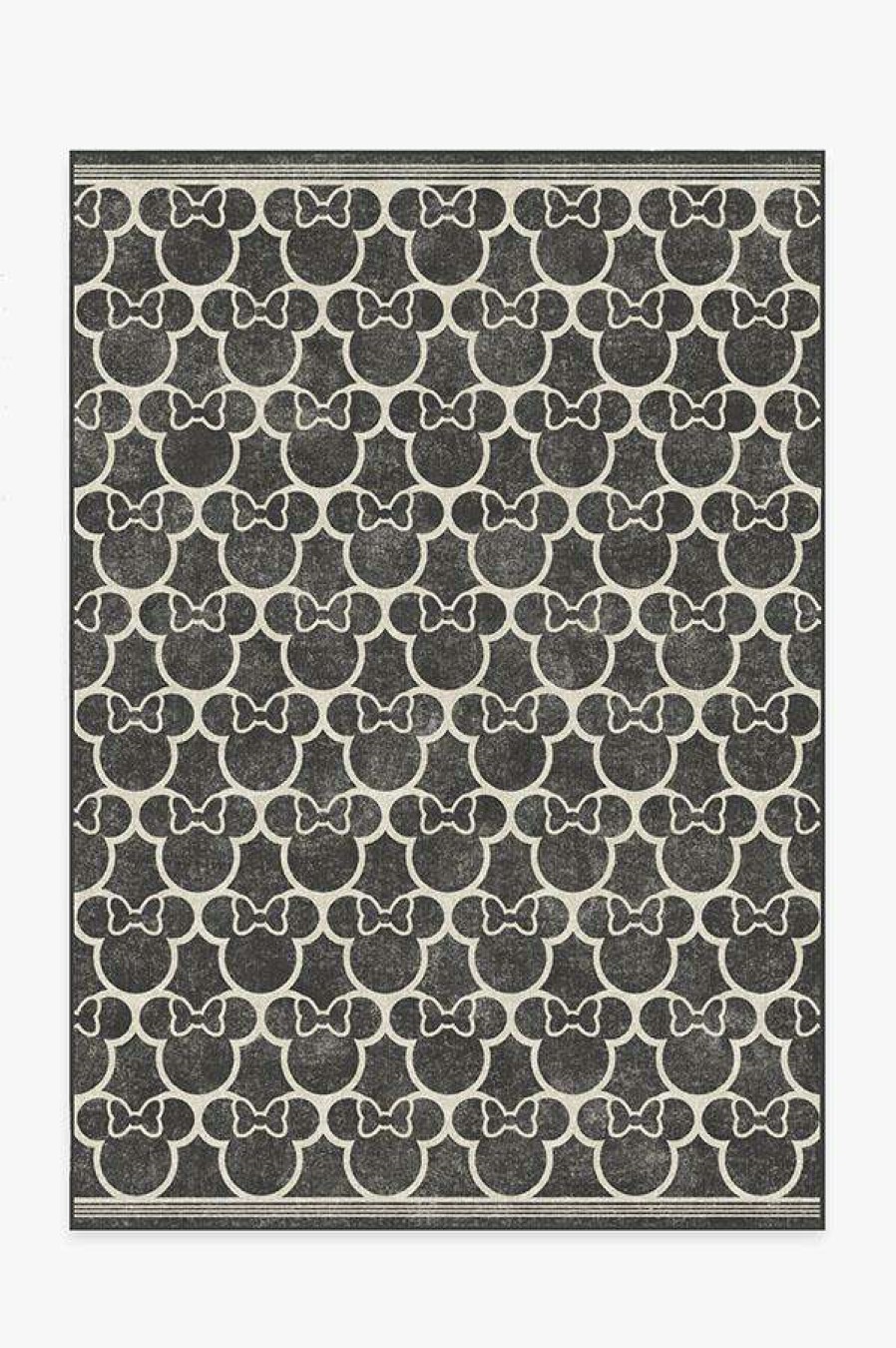 8 10 Black And White Rugs * | Flash Sale Ruggable Minnie Trellis Black Rug