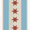 8 10 Red Area Rugs * | Best Deal Ruggable Chicago Flag Rug