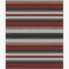 6 9 Outdoor Rugs * | Budget Ruggable Outdoor Serape Stripe Red Rug