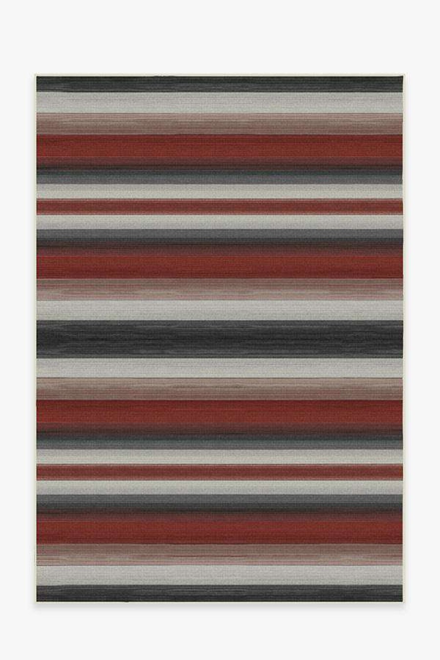 6 9 Outdoor Rugs * | Budget Ruggable Outdoor Serape Stripe Red Rug