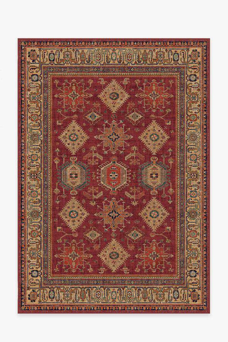 8 10 Red Area Rugs * | Top 10 Ruggable Cambria Ruby Rug