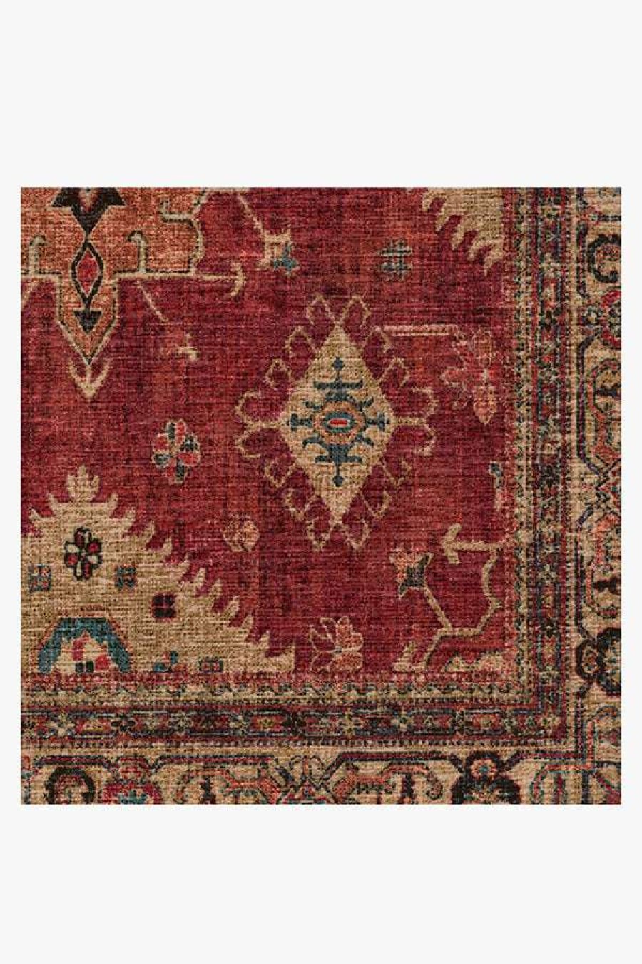 8 10 Red Area Rugs * | Top 10 Ruggable Cambria Ruby Rug