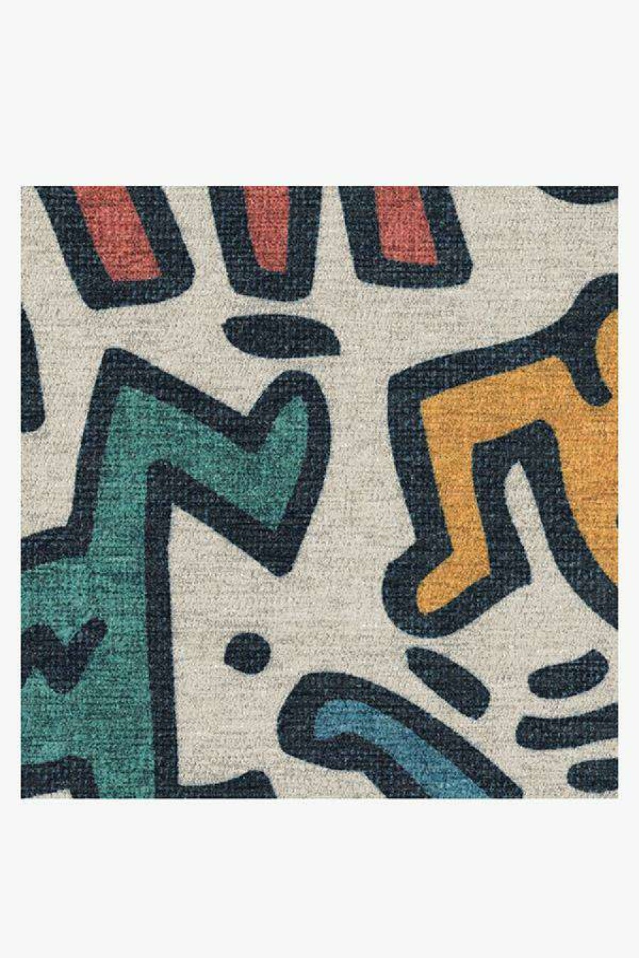 Abstract Rugs * | Flash Sale Ruggable Keith Haring Block Party Multicolor