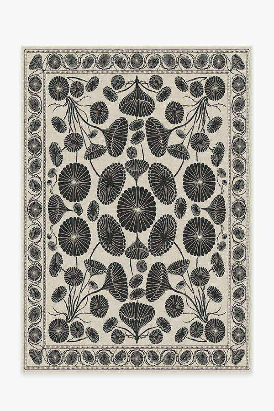 8 10 Black And White Rugs * | Best Reviews Of Ruggable Cynthia Rowley Suzani White Rug