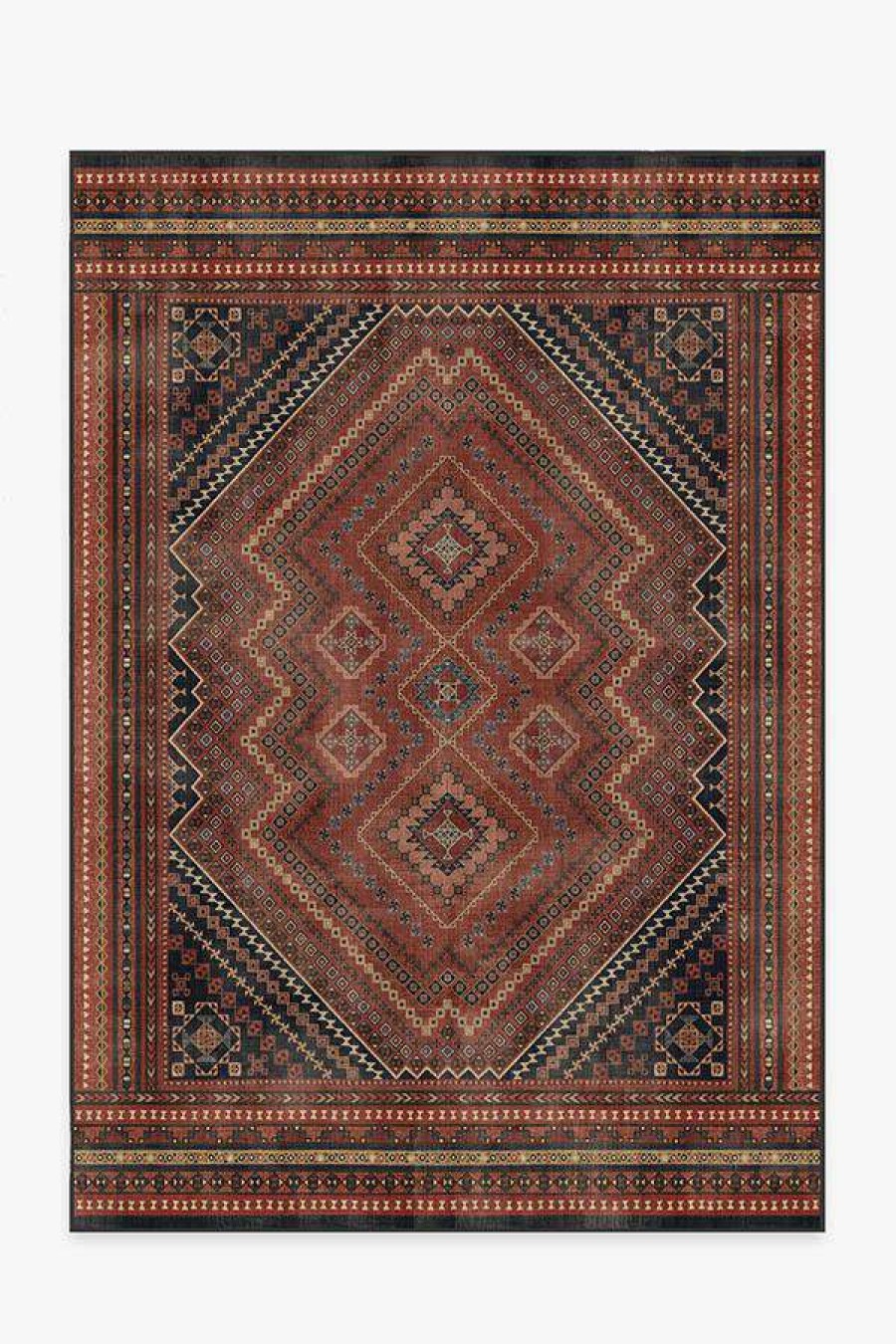 8 10 Red Area Rugs * | Top 10 Ruggable Kaden Amber Red Rug