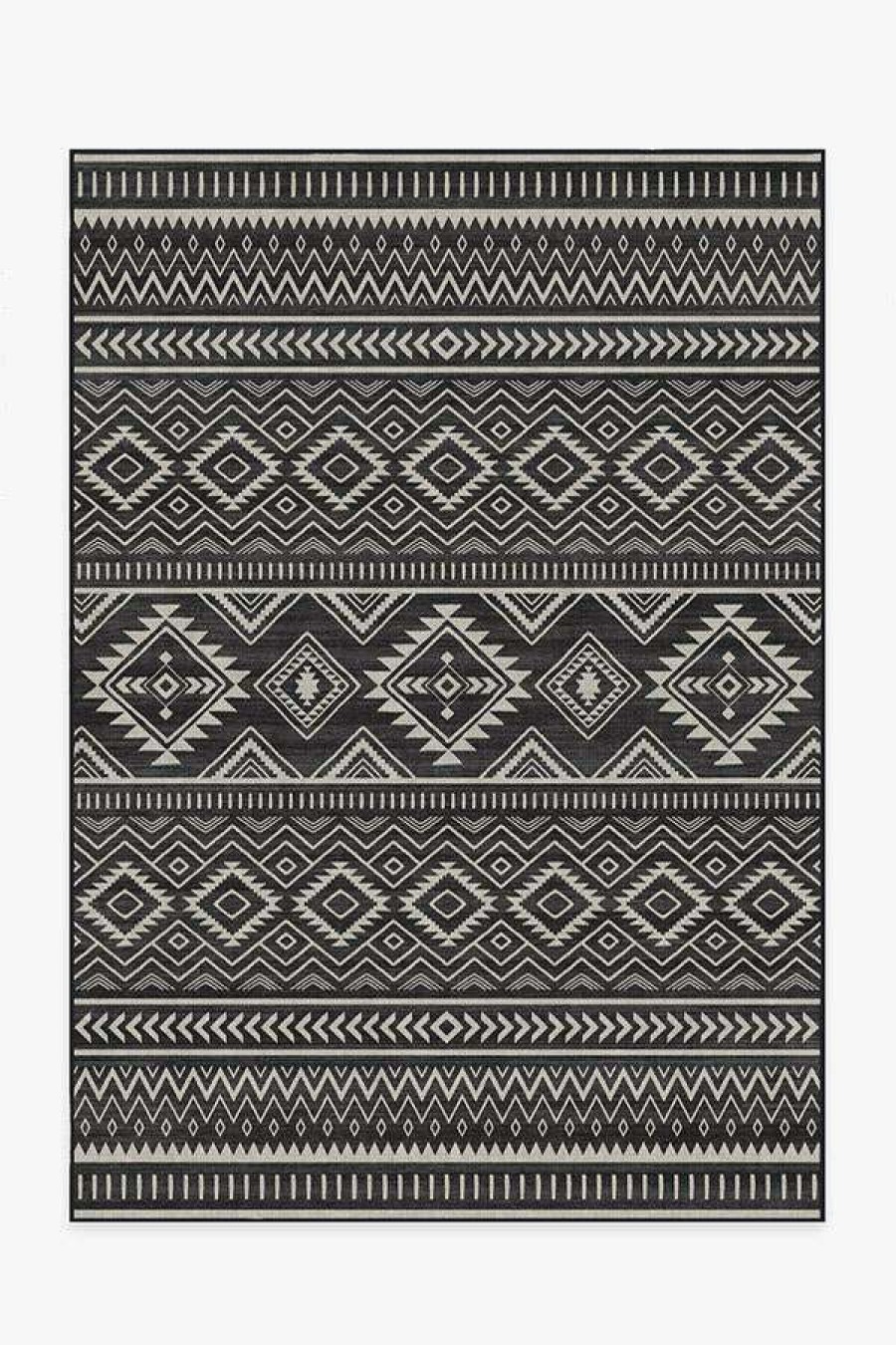 8 10 Black And White Rugs * | Brand New Ruggable Arizona Black Rug