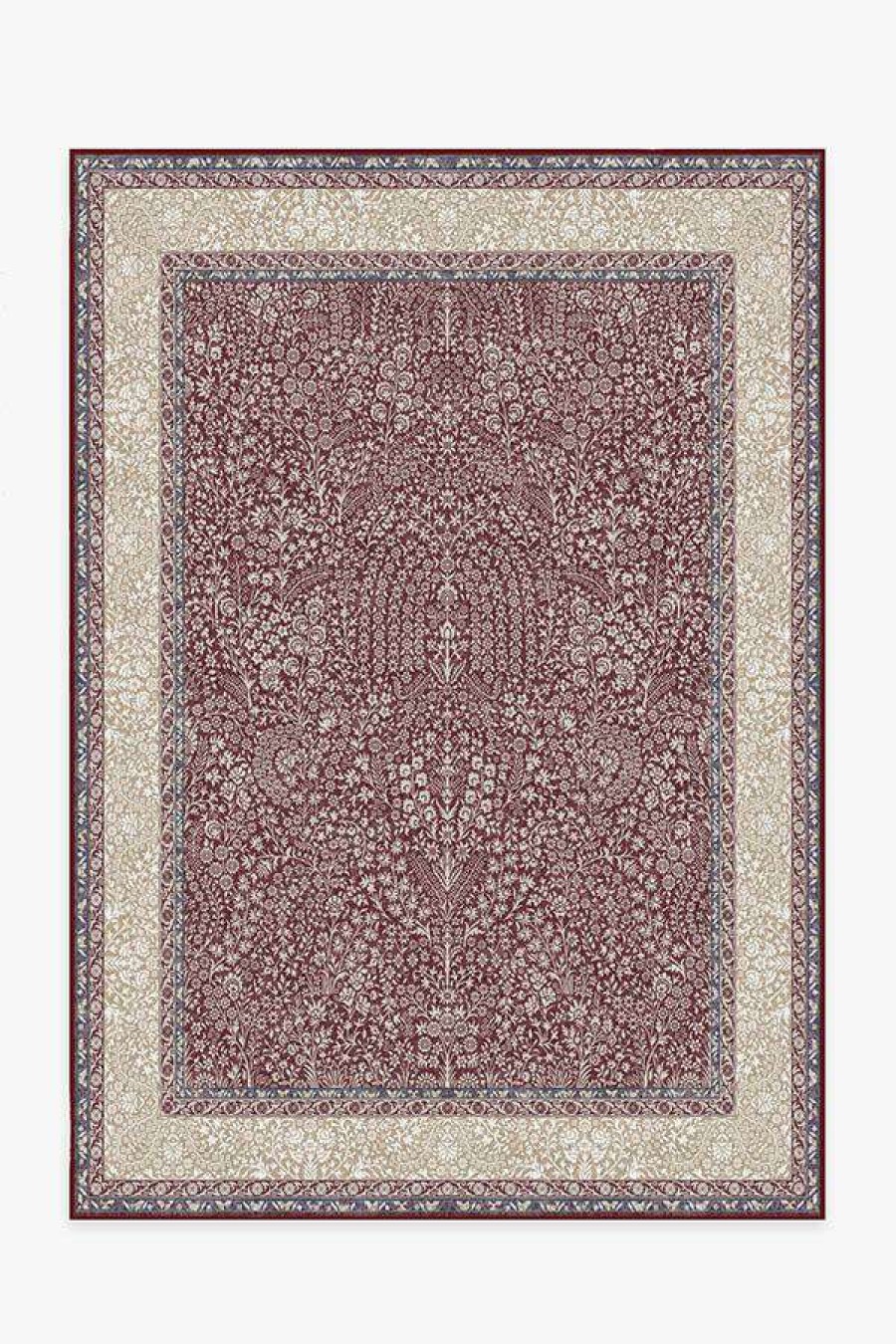 8 10 Red Area Rugs * | Wholesale Ruggable Afshan Merlot Rug