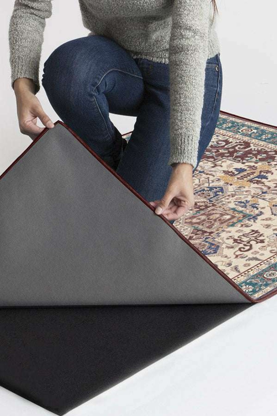 8 10 Red Area Rugs * | Top 10 Ruggable Vintage Heriz Ruby Rug