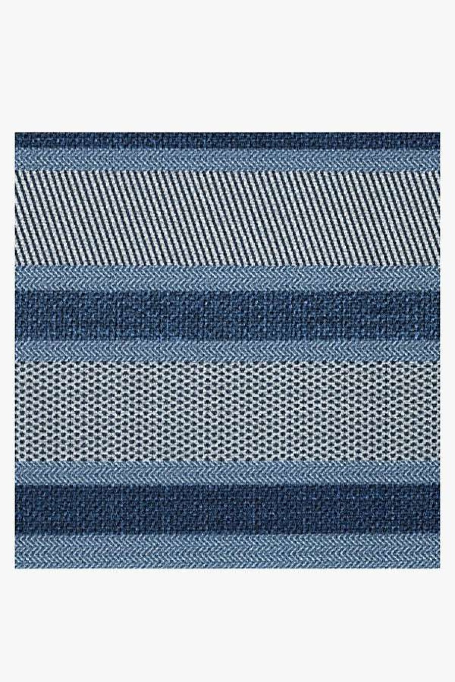 6 9 Outdoor Rugs * | New Ruggable Outdoor Picnic Border Blue Rug