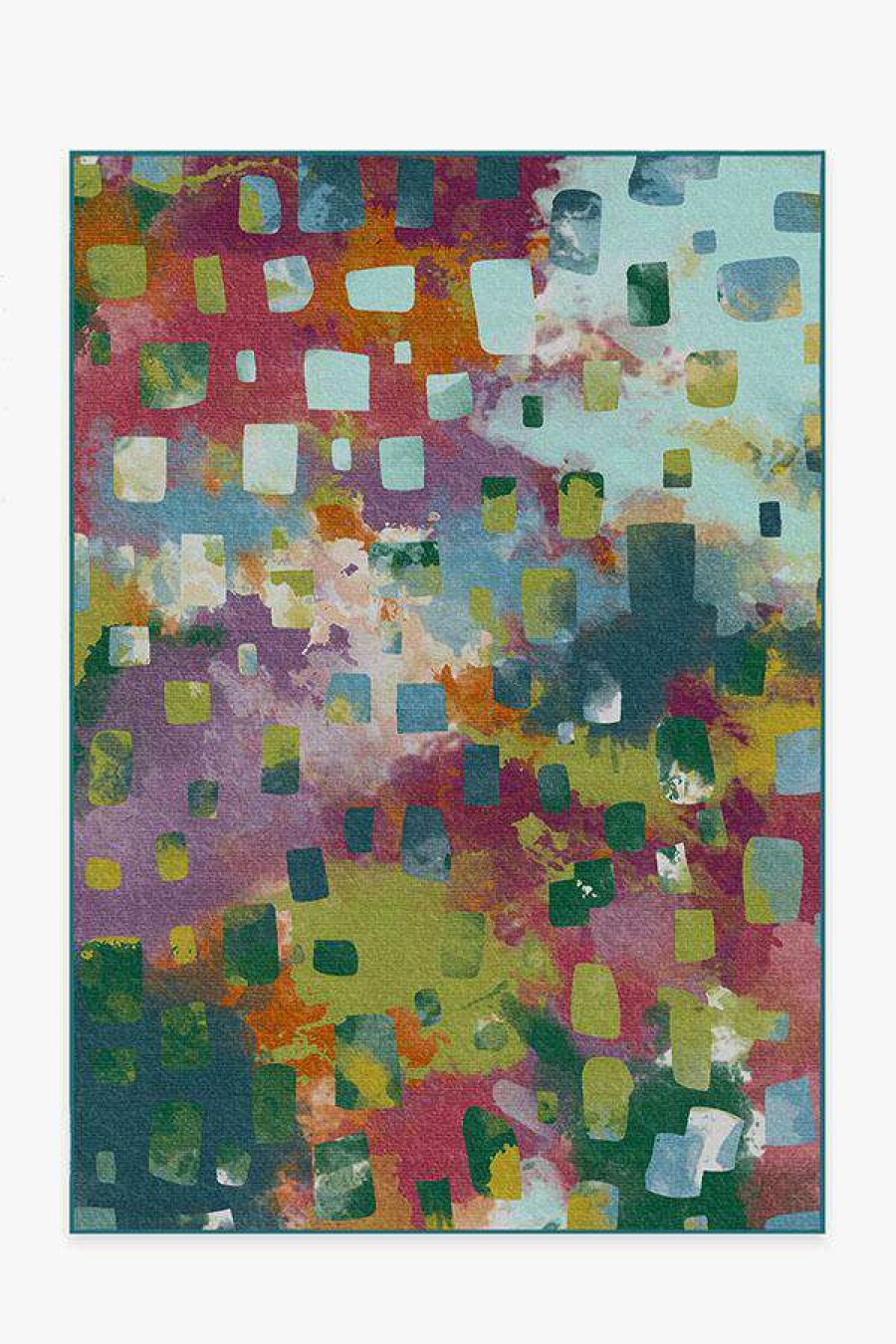 Abstract Rugs * | Outlet Ruggable Watercolor Paintwork Multicolor Rug