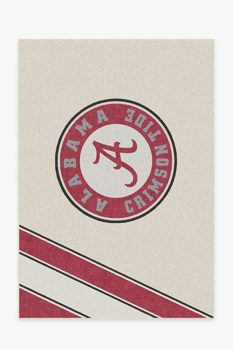 8 10 Red Area Rugs * | Coupon Ruggable University Of Alabama Splash Logo Rug