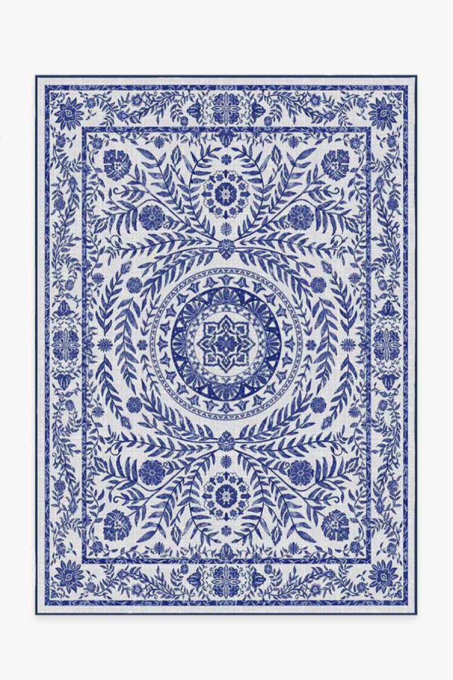 6 9 Outdoor Rugs * | Best Sale Ruggable Outdoor Fontaine Delft Blue Rug