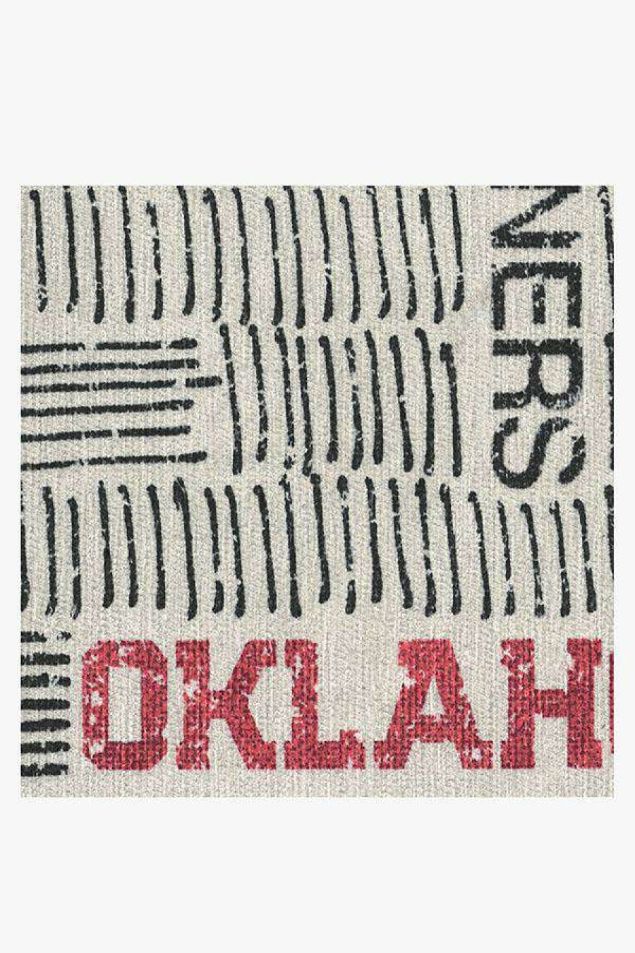 8 10 Black And White Rugs * | Outlet Ruggable University Of Oklahoma Tally Rug