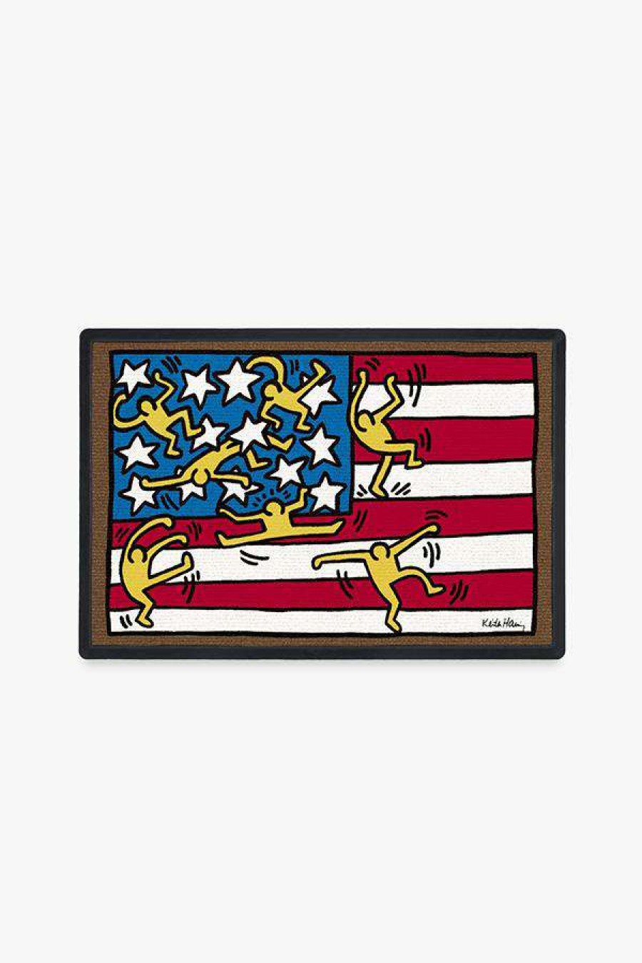 Abstract Rugs * | Cheap Ruggable Keith Haring'S America Doormat