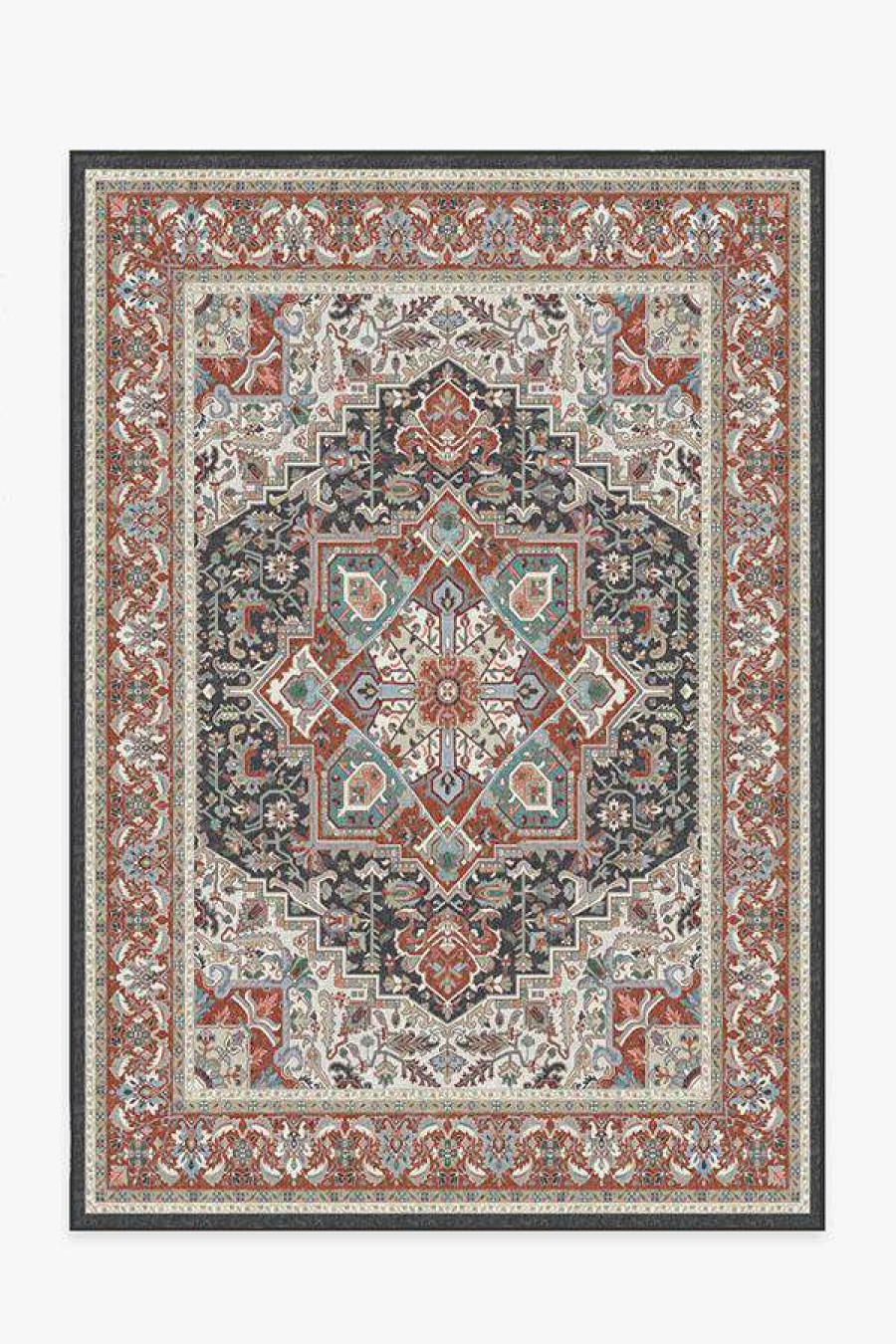 8 10 Red Area Rugs * | Best Deal Ruggable Hendesi Heriz Garnet Rug