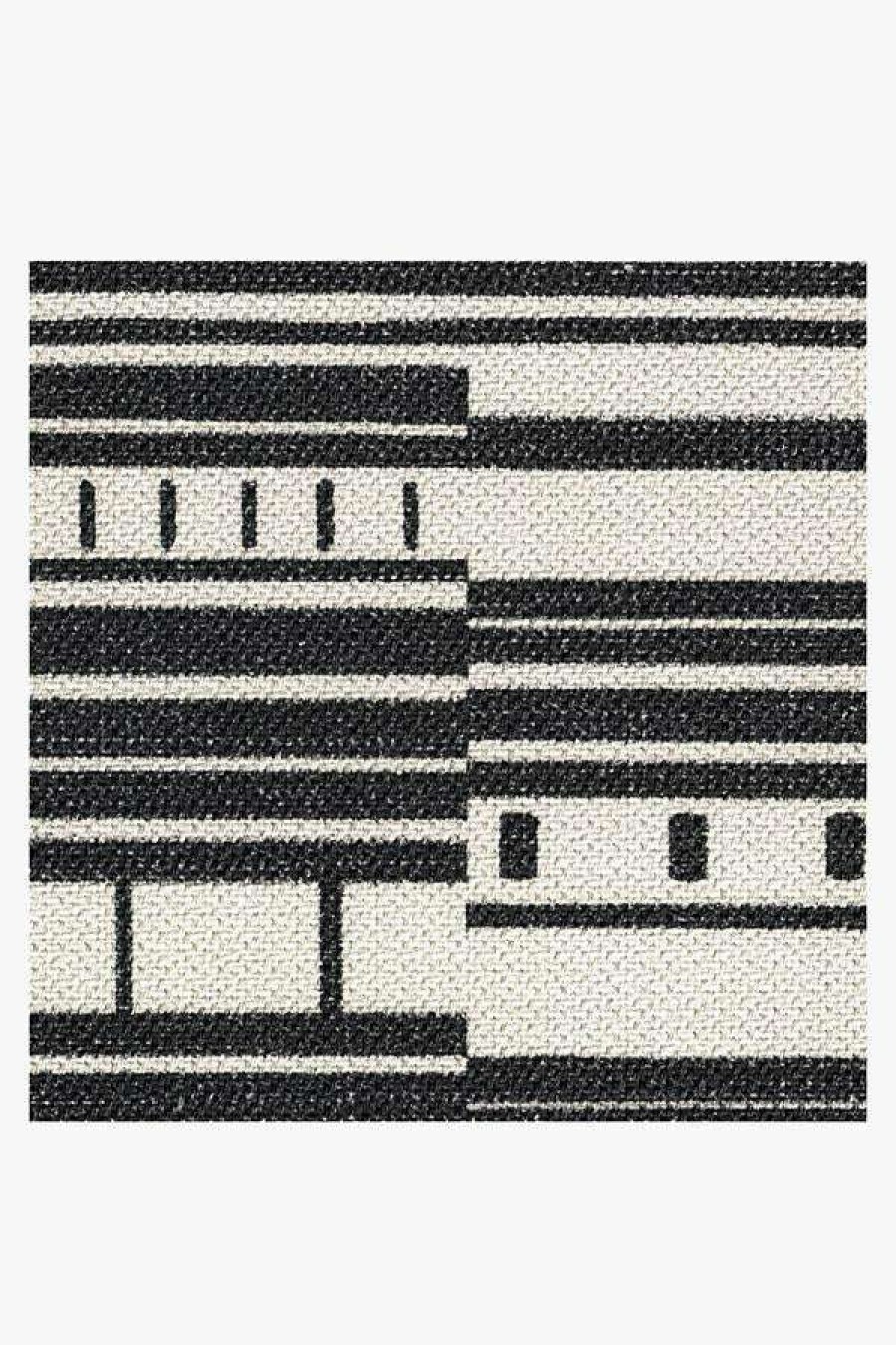 6 9 Outdoor Rugs * | Top 10 Ruggable Outdoor Riviera Stripe Black & White Rug