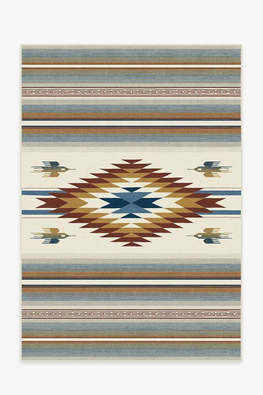 8 10 Red Area Rugs * | Deals Ruggable Saltillo Polychrome Rug