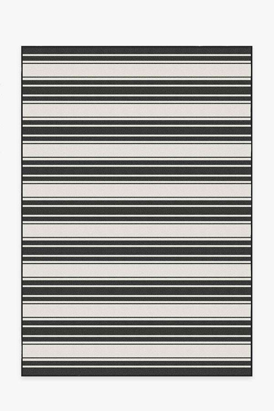 6 9 Outdoor Rugs * | New Ruggable Outdoor Marina Stripe Black Rug