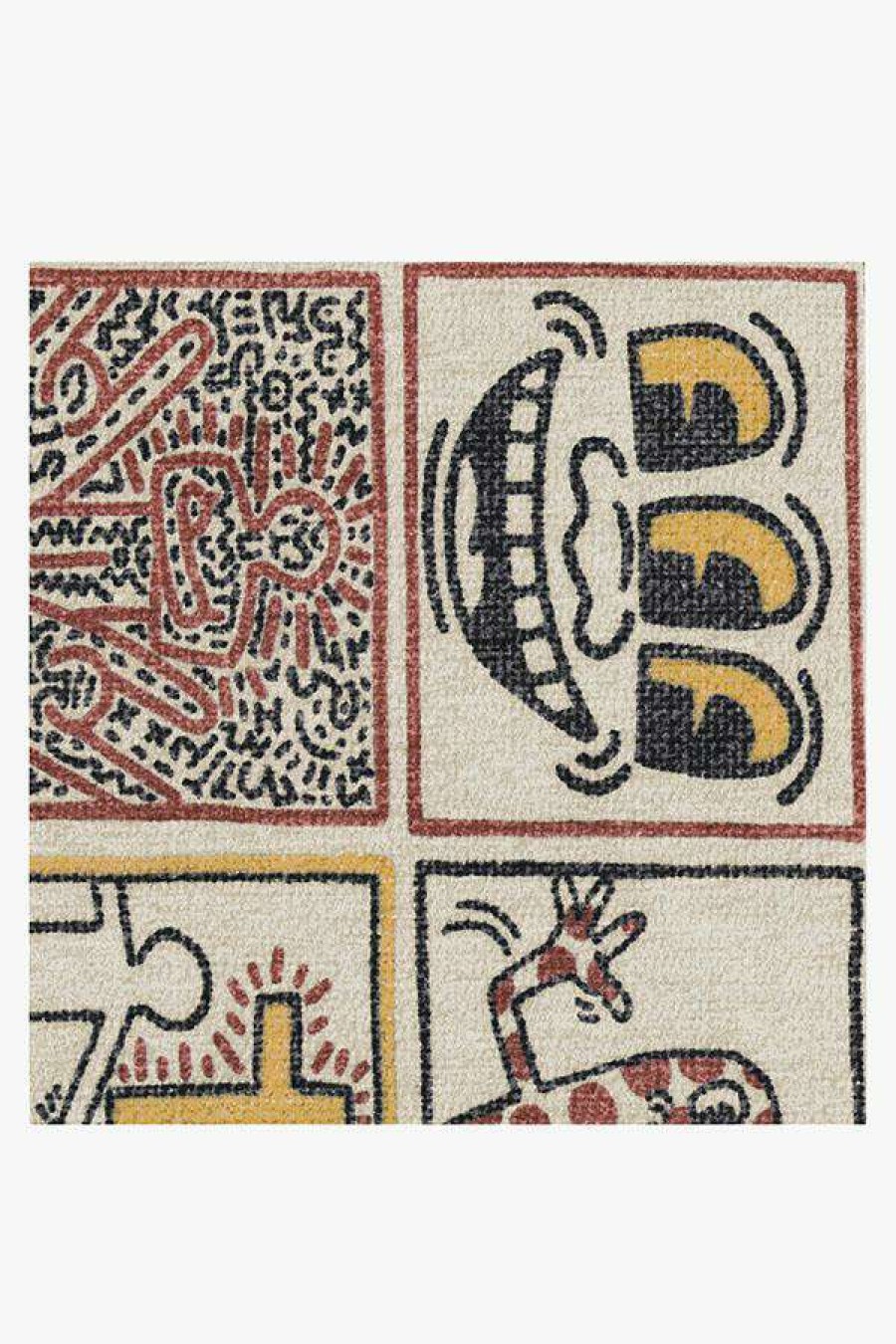 Abstract Rugs * | Hot Sale Ruggable Keith Haring One Man Show Spice