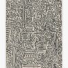 8 10 Black And White Rugs * | Deals Ruggable Keith Haring Freestyle Black & Ivory