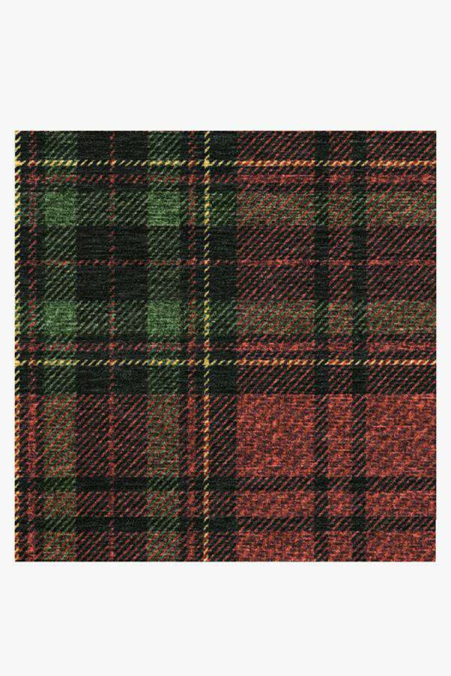 8 10 Red Area Rugs * | Discount Ruggable Dress Stewart Tartan Red Rug