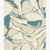 Abstract Rugs * | Flash Sale Ruggable Nina Takesh Aude Teal & Ivory Rug