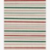 8 10 Red Area Rugs * | Coupon Ruggable Hudson Stripe Red & Green Rug