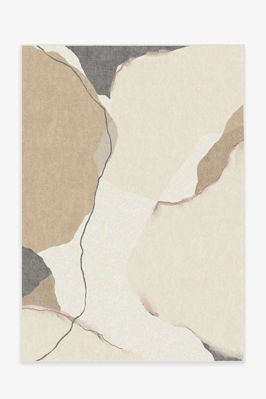 Abstract Rugs * | Outlet Ruggable Nina Takesh Loire Ivory Quartz Rug