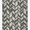 6 9 Outdoor Rugs * | Buy Ruggable Outdoor Painted Chevron Black Rug