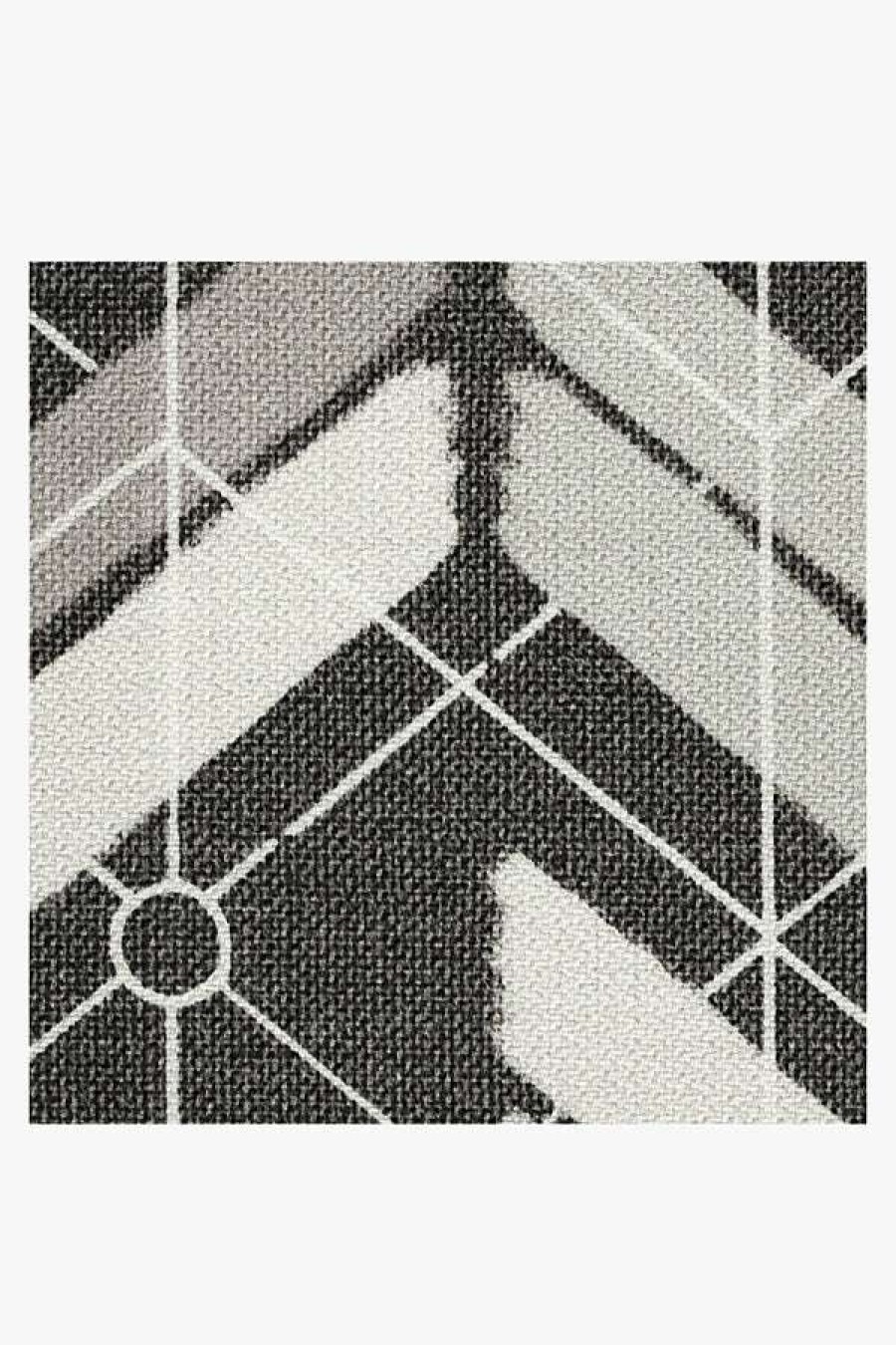 6 9 Outdoor Rugs * | Buy Ruggable Outdoor Painted Chevron Black Rug