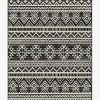 8 10 Black And White Rugs * | Top 10 Ruggable Linear Diamond Black Rug