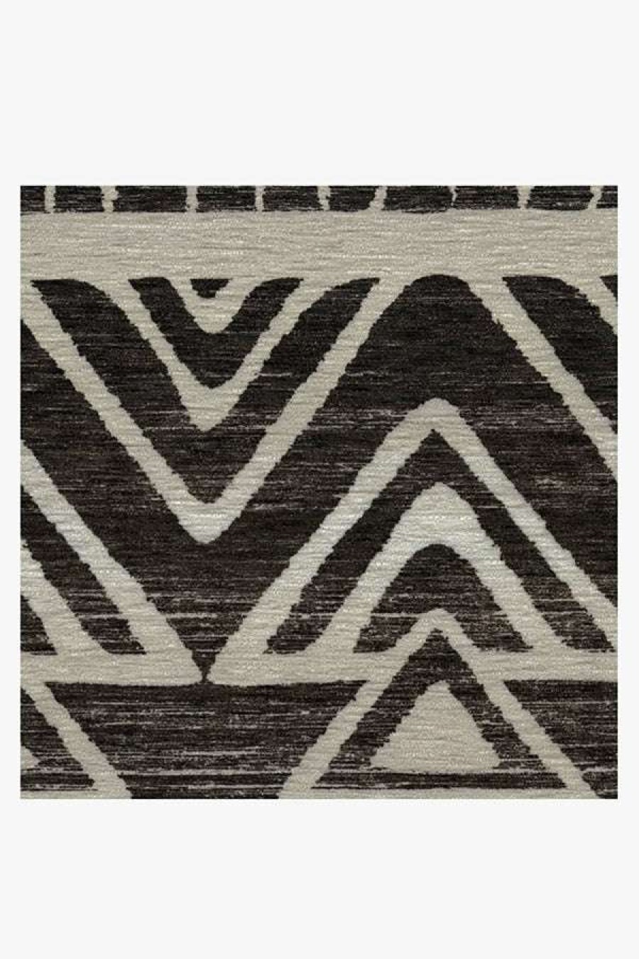 8 10 Black And White Rugs * | Top 10 Ruggable Linear Diamond Black Rug