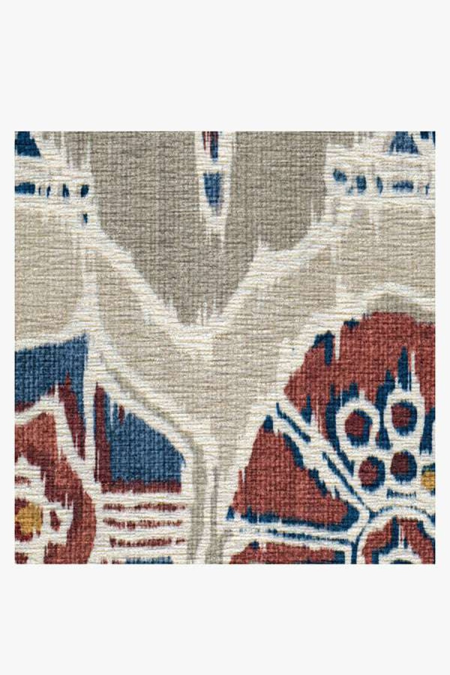 8 10 Red Area Rugs * | Deals Ruggable Corellian Ikat Polychrome Rug