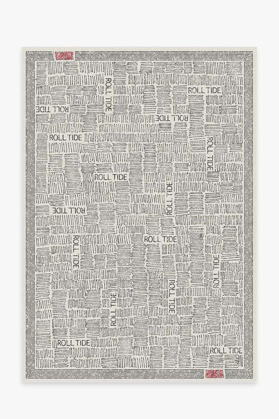 8 10 Black And White Rugs * | Outlet Ruggable University Of Alabama Tally Rug