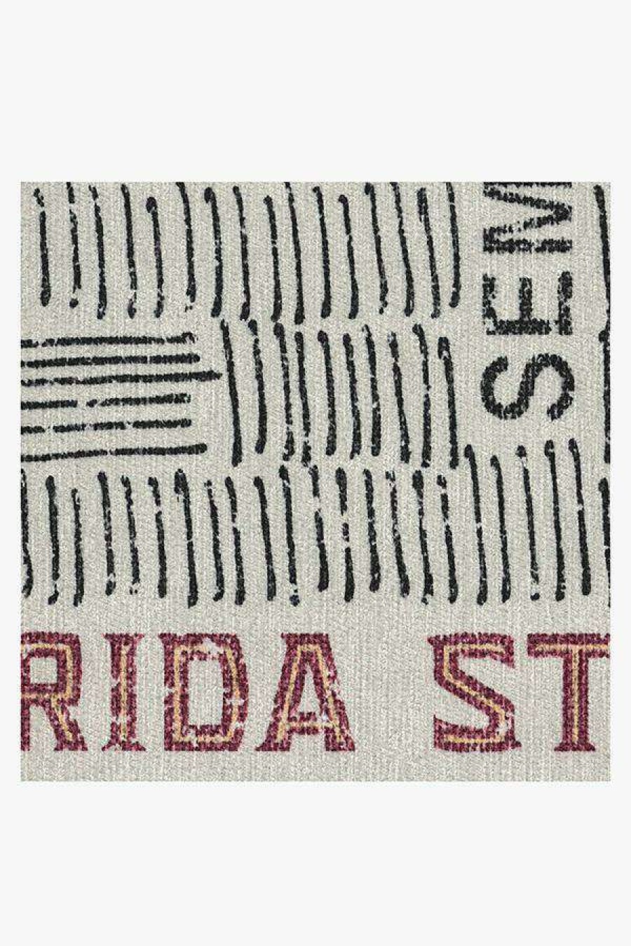 8 10 Black And White Rugs * | Best Deal Ruggable Florida State University Tally Rug