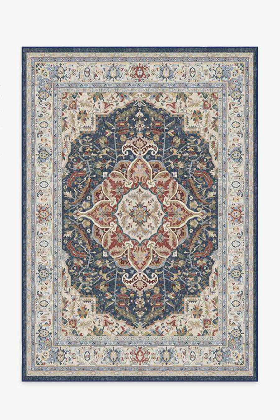 8 10 Red Area Rugs * | Best Deal Ruggable Malileh Heriz Opal Rug