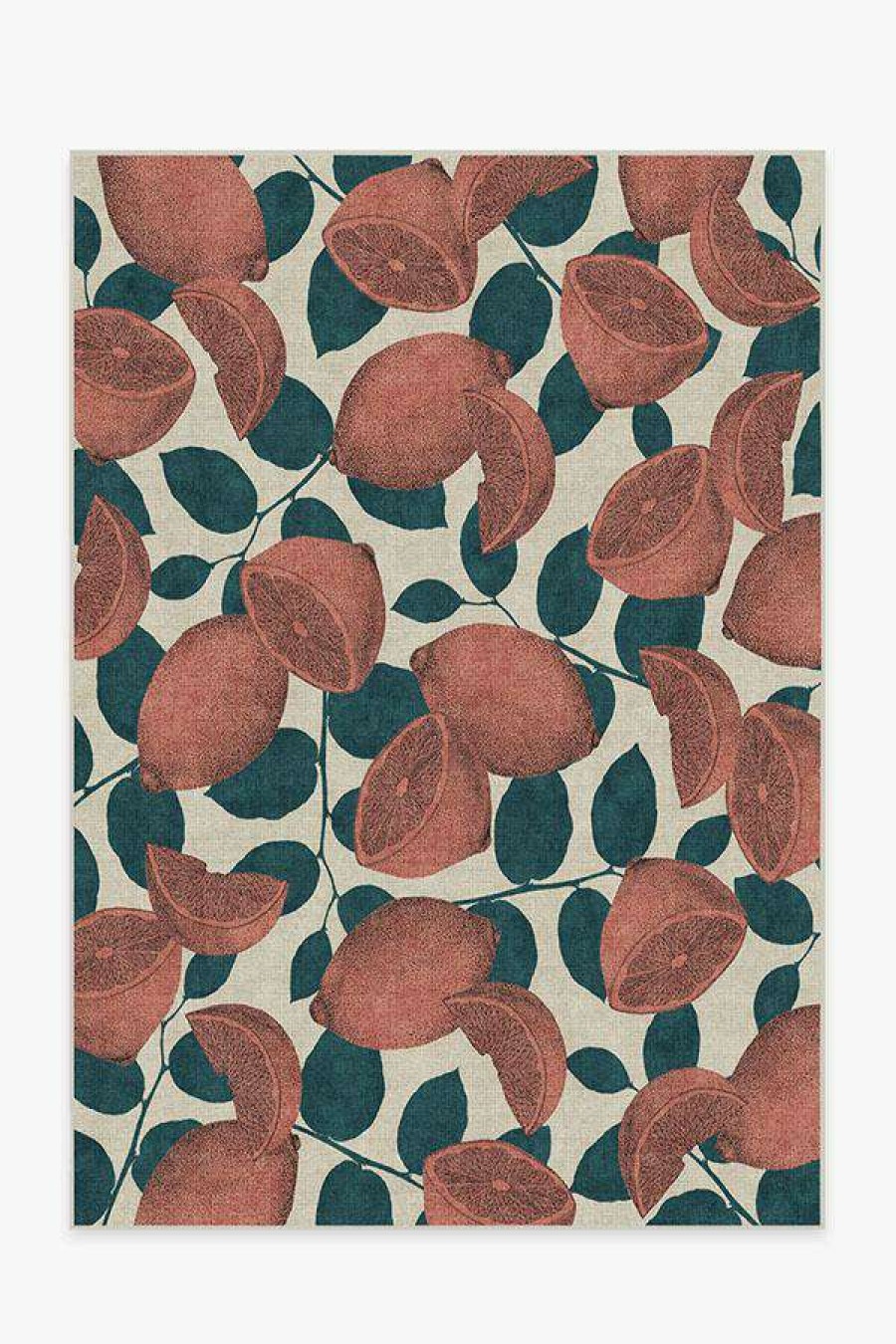 8 10 Red Area Rugs * | Brand New Ruggable Lemonade Rose Rug