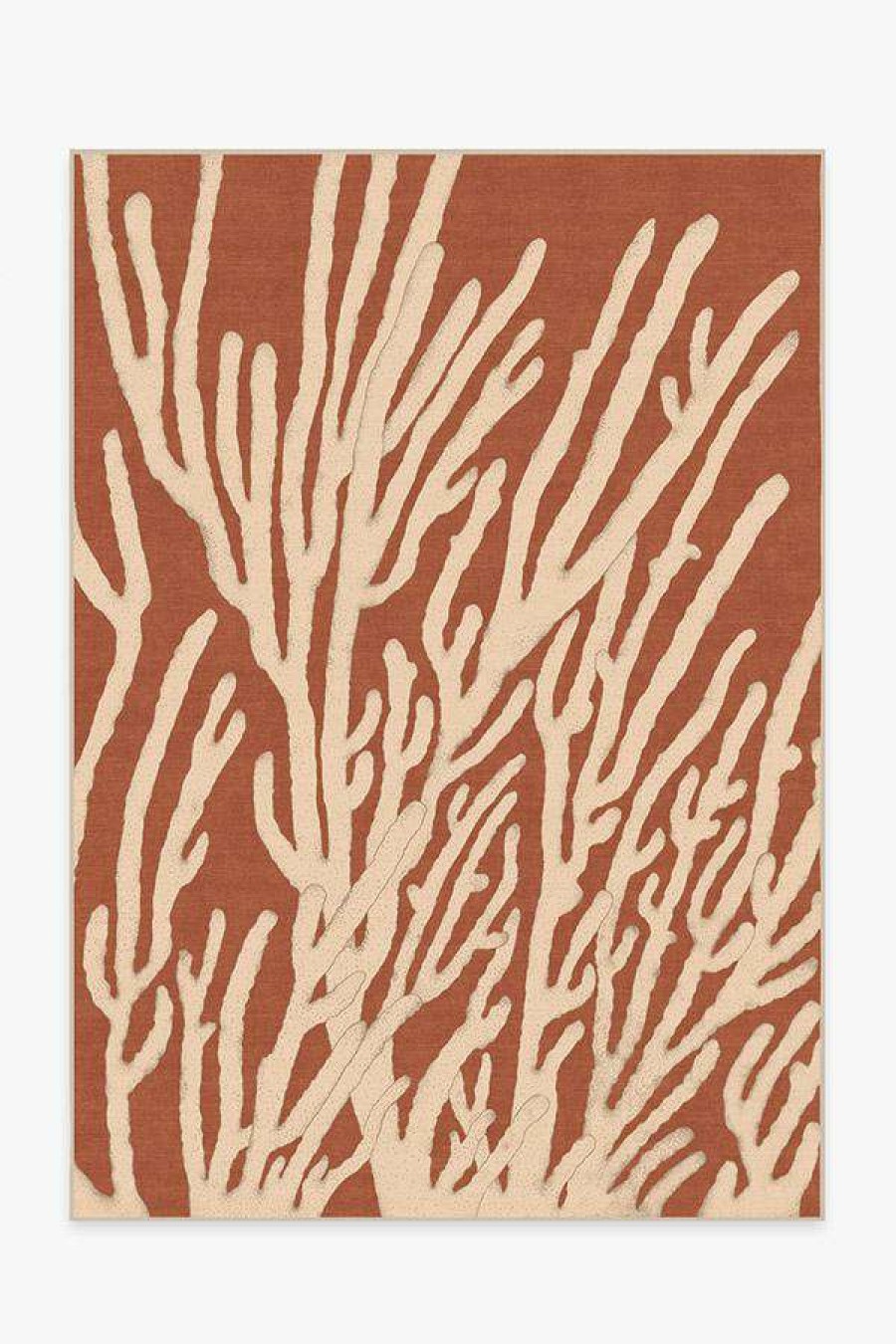 8 10 Red Area Rugs * | Coupon Ruggable Coral Mauve Rug