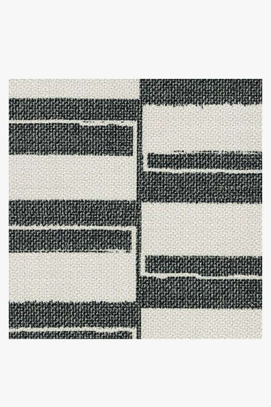 6 9 Outdoor Rugs * | Cheapest Ruggable Outdoor Offset Stripe Black Rug