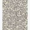 8 10 Black And White Rugs * | Flash Sale Ruggable Keith Haring Block Party Black & Ivory