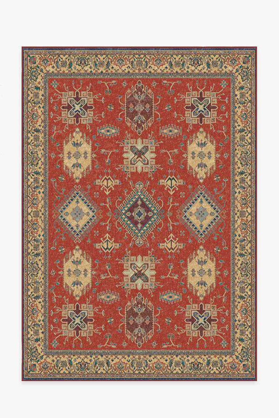 8 10 Red Area Rugs * | Cheap Ruggable Ademi Paprika Red Rug