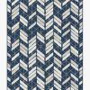 6 9 Outdoor Rugs * | Cheap Ruggable Outdoor Painted Chevron Navy Rug