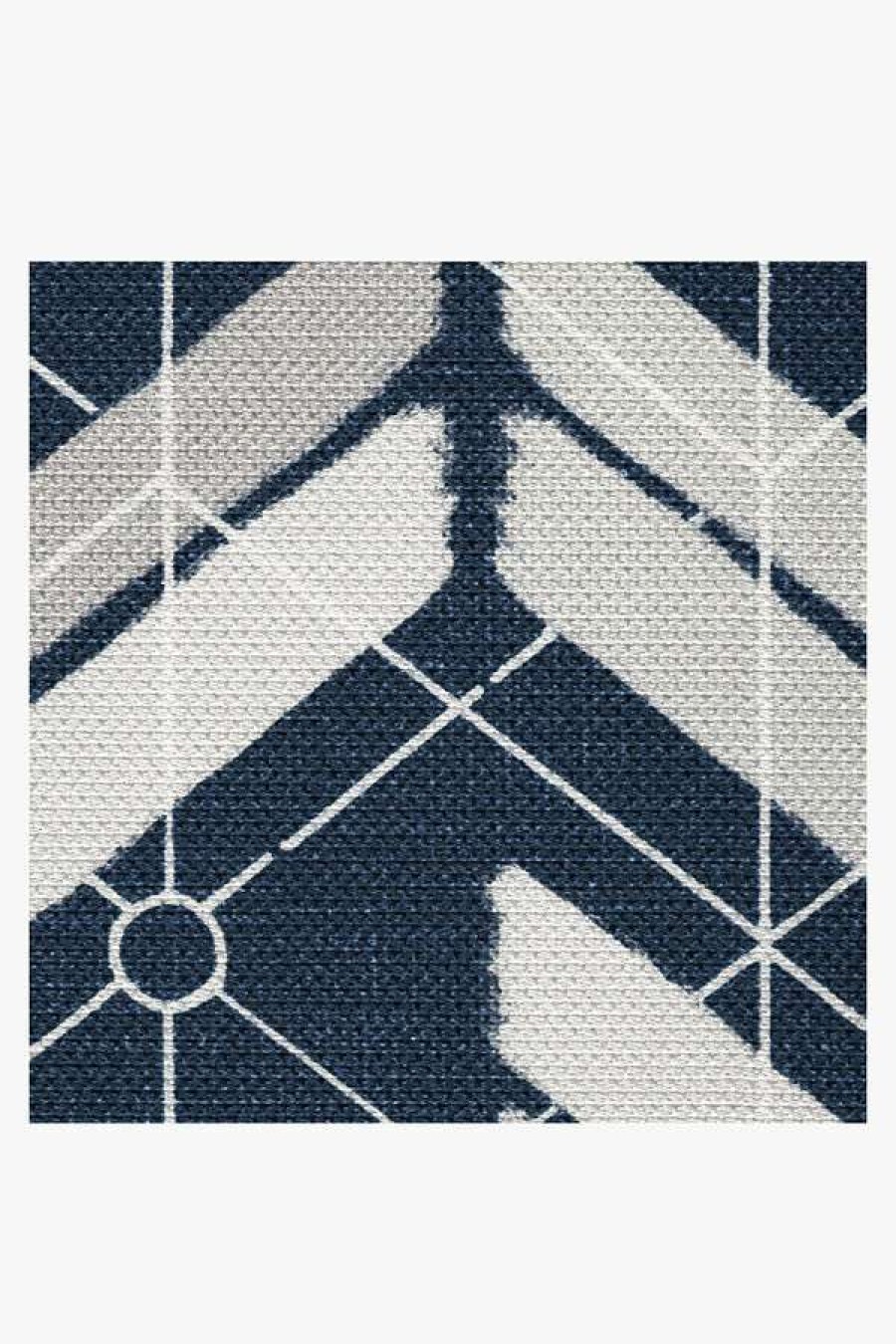 6 9 Outdoor Rugs * | Cheap Ruggable Outdoor Painted Chevron Navy Rug